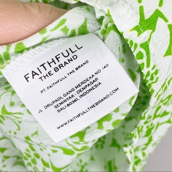 Faithfull the Brand Mae Lightweight Crepe Midi Dress Freja Floral Print Size 4 - Picture 11 of 12